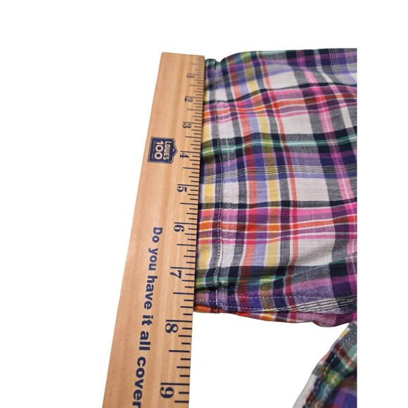 Brooks Brothers Button Down Shirt Men's XL Plaid 100% Cotton Short Sleeve E20.4 - Picture 9 of 12